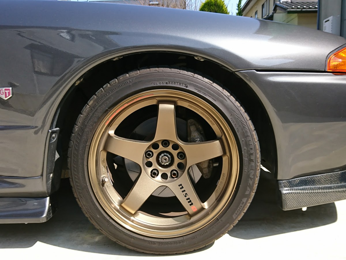 BNR32 R32 スカイライン GTR 純正ホイール タイヤ TOYO R1R 付 225/45 ...